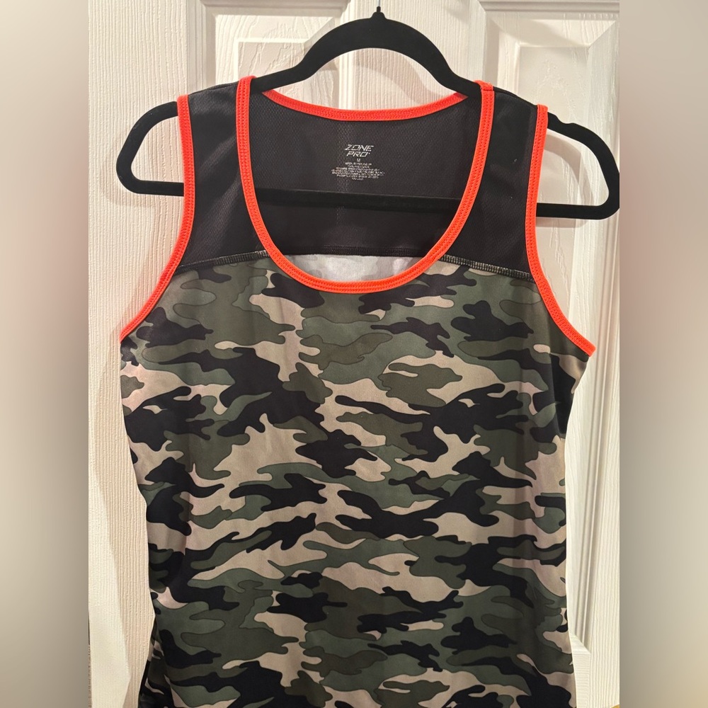 Zone Pro Black and Orange Tank Top